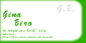 gina biro business card